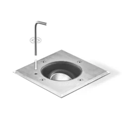 EVN Pentola lámpara empotrable acero inoxidable 13,5x13,5 3.000K