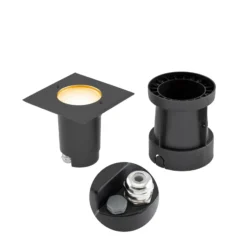 EVN Talpa lámpara de suelo empotrable GU10 acero inoxidable angular