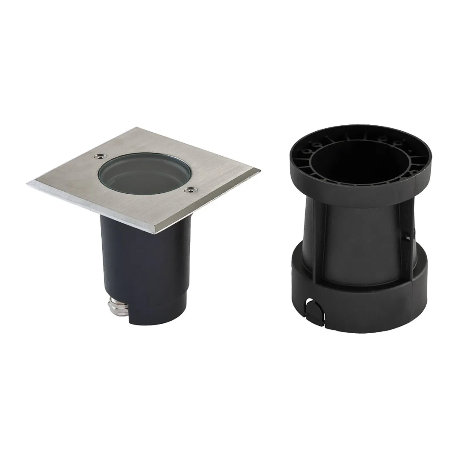 EVN Talpa lámpara de suelo empotrable GU10 acero inoxidable angular