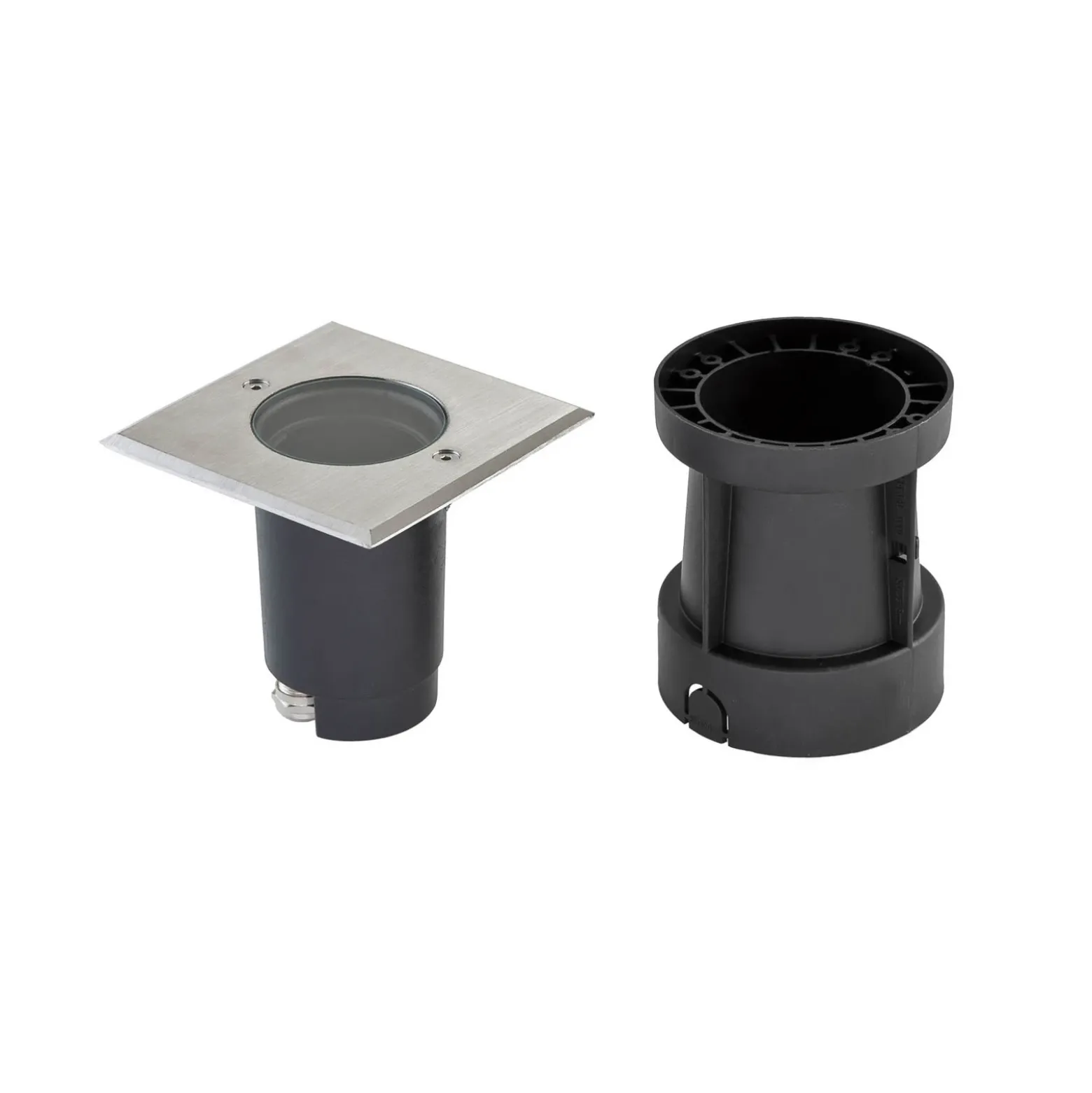 EVN Talpa lámpara de suelo empotrable GU10 acero inoxidable angular