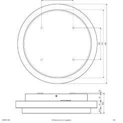 EVN Tectum plafón LED exterior redondo, Ø 24,6 cm