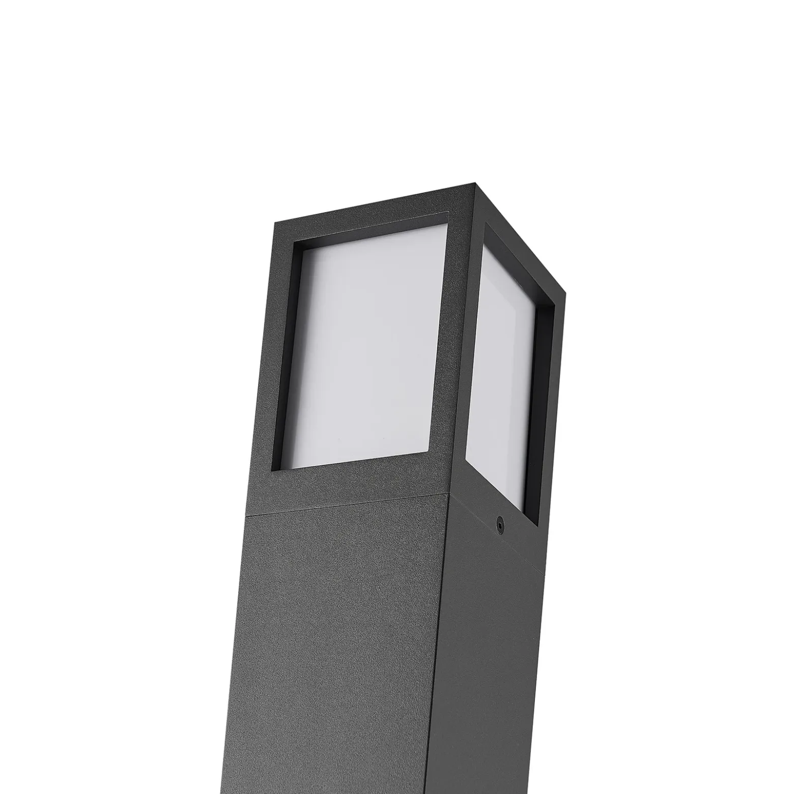 Facado II bolardo luminoso, altura 100 cm, angular, gris oscuro/opal