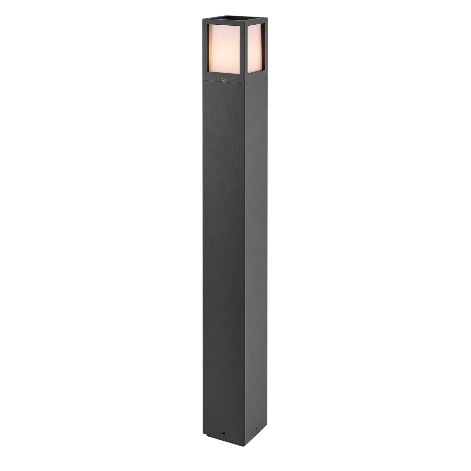 Facado II bolardo luminoso, altura 100 cm, angular, gris oscuro/opal
