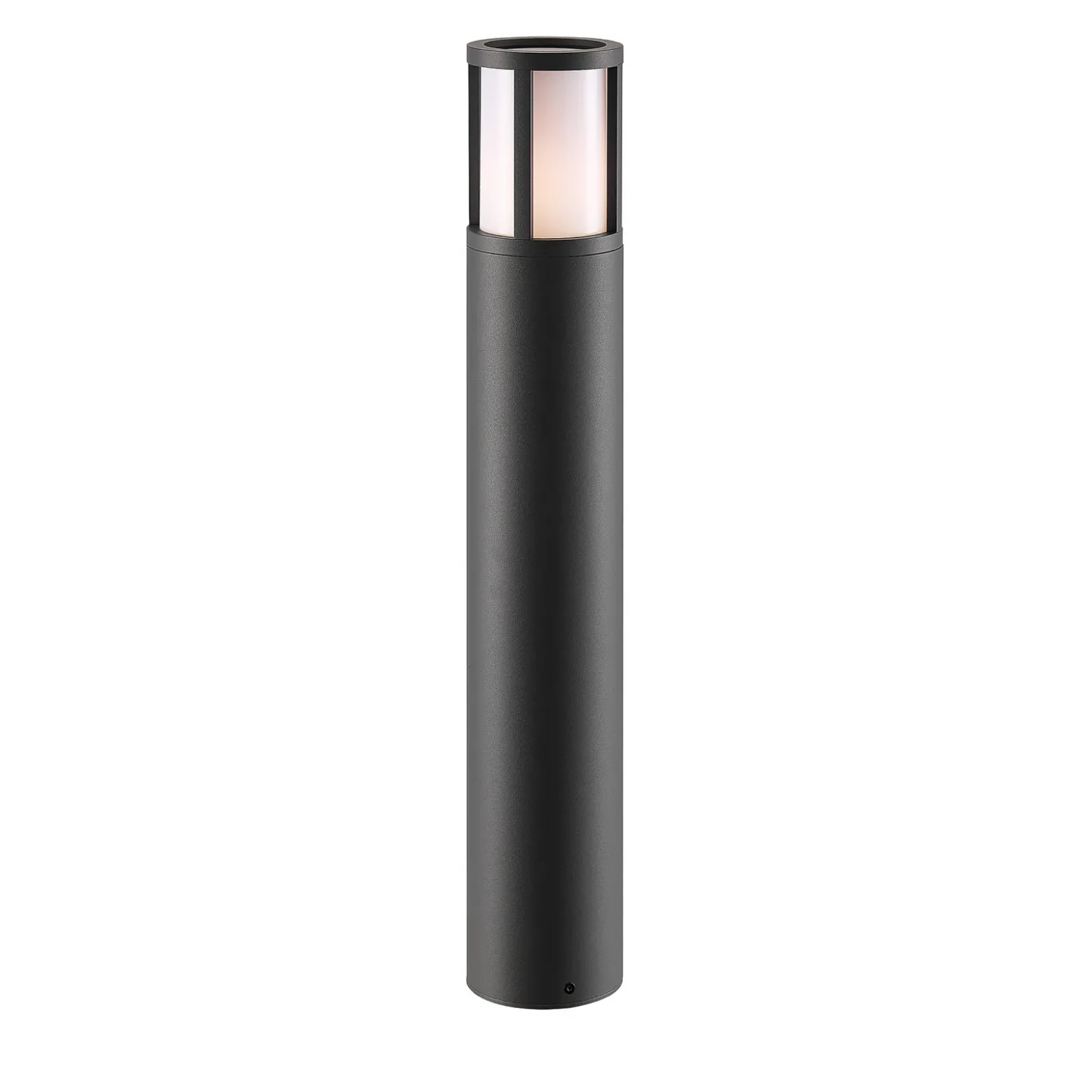 Facado II bolardo luminoso, altura 65 cm, redondo, gris oscuro/opal