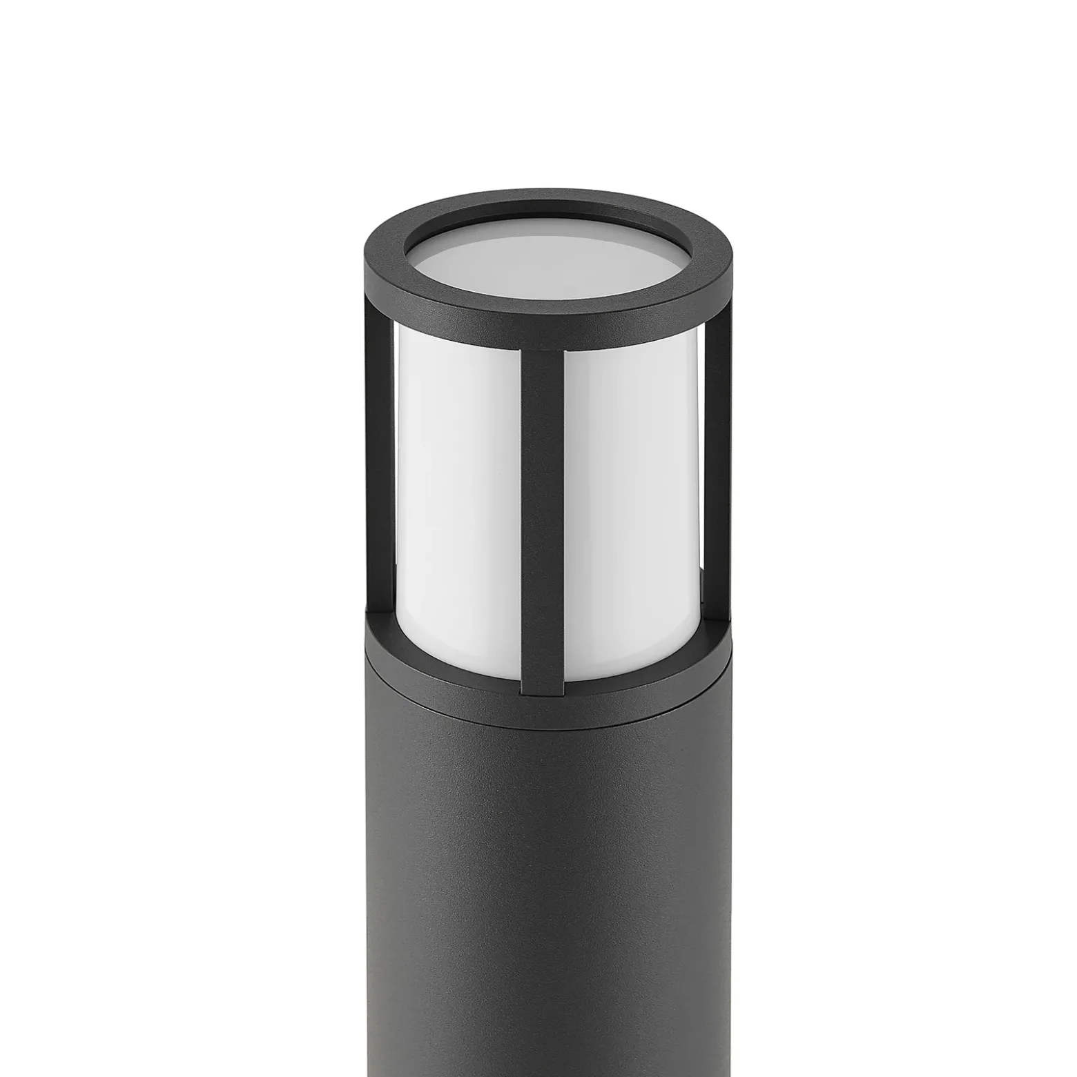 Facado II bolardo luminoso, altura 65 cm, redondo, gris oscuro/opal