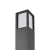 Facado II bolardo luminoso, altura 65 cm, angular, gris oscuro/opal