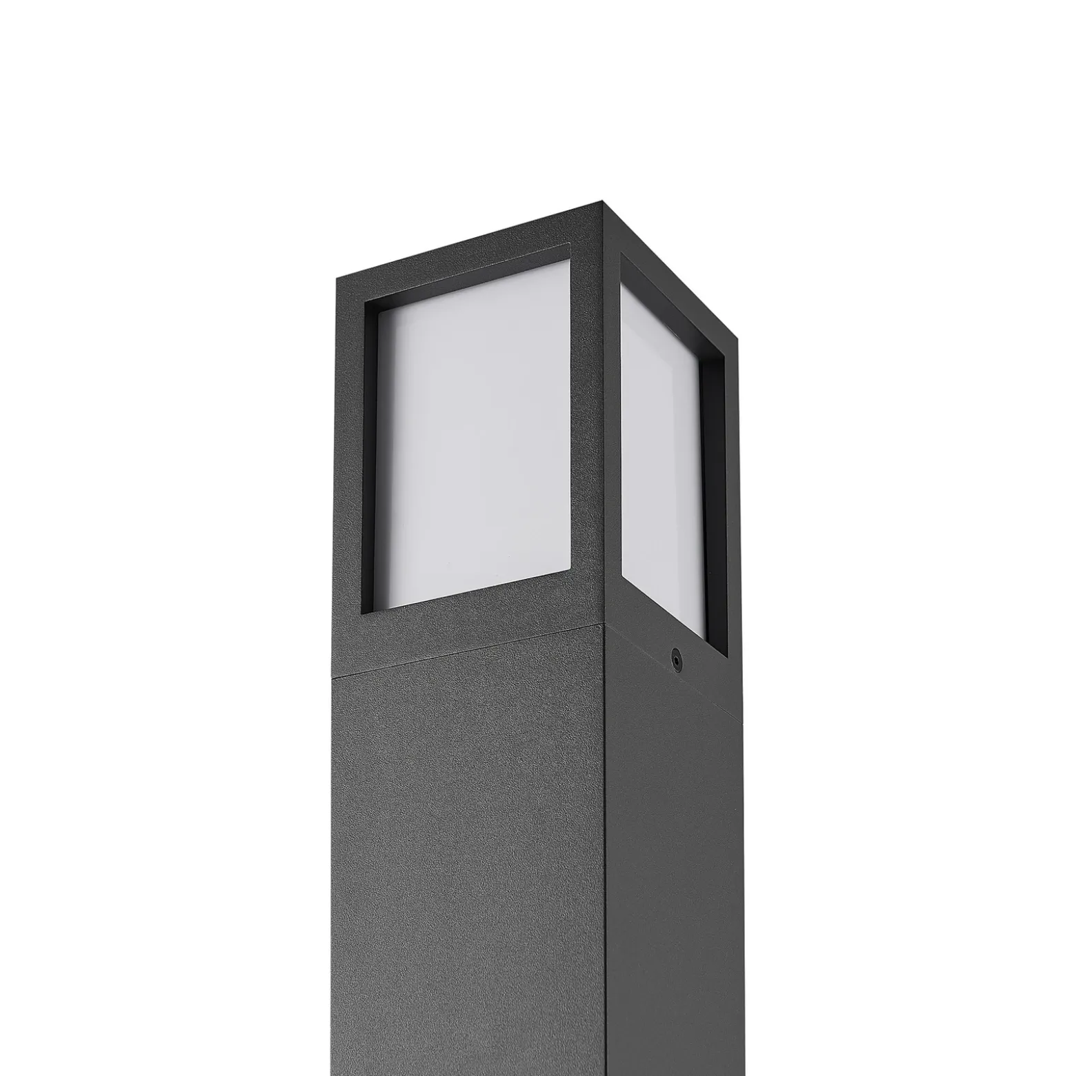 Facado II bolardo luminoso, altura 65 cm, angular, gris oscuro/opal