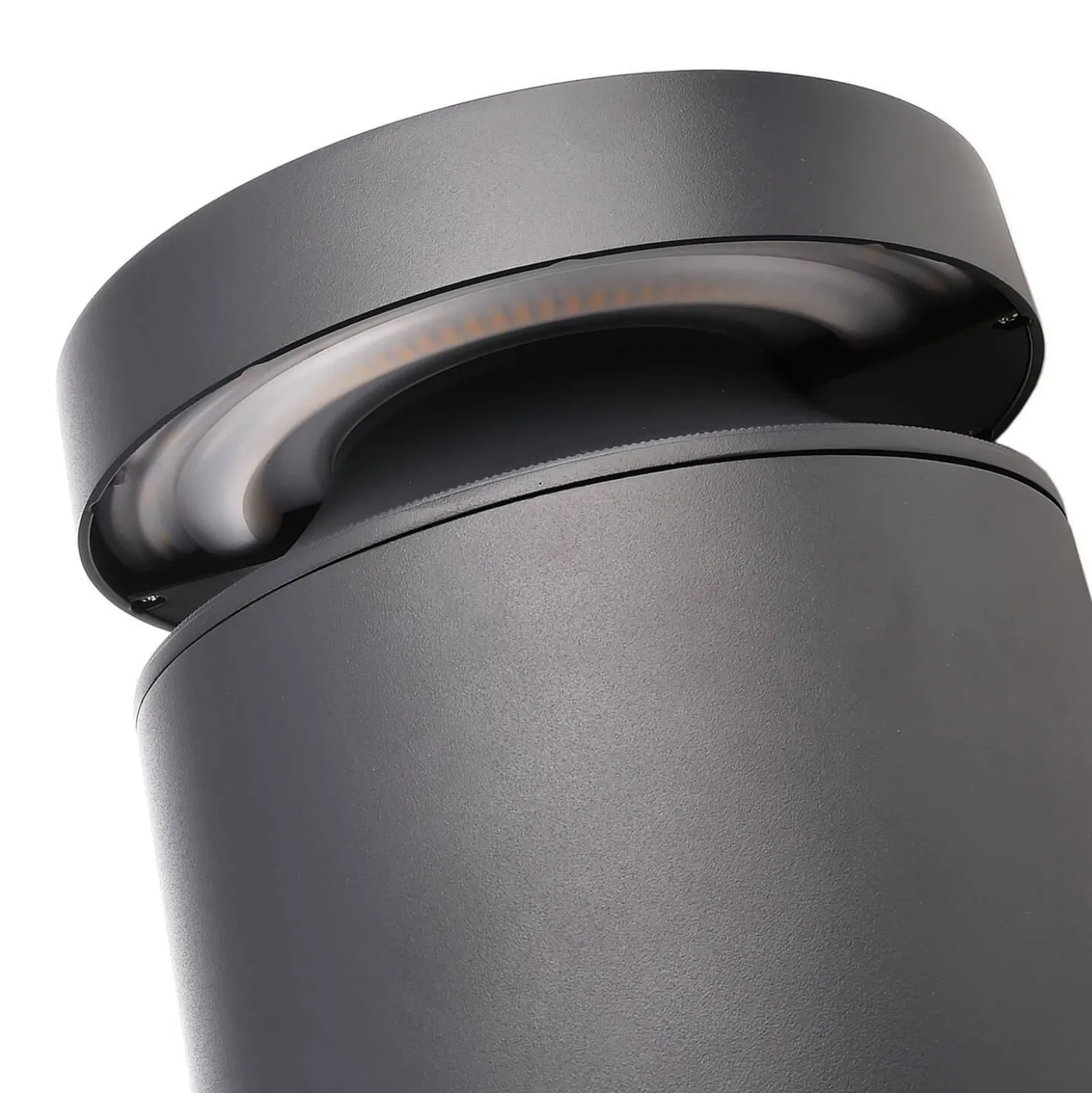 Faro bolardo luminoso LED, altura 60 cm, gris oscuro, DALI, 3.000 K
