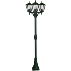 Farola de 3 luces 680 de casa de campo, negro