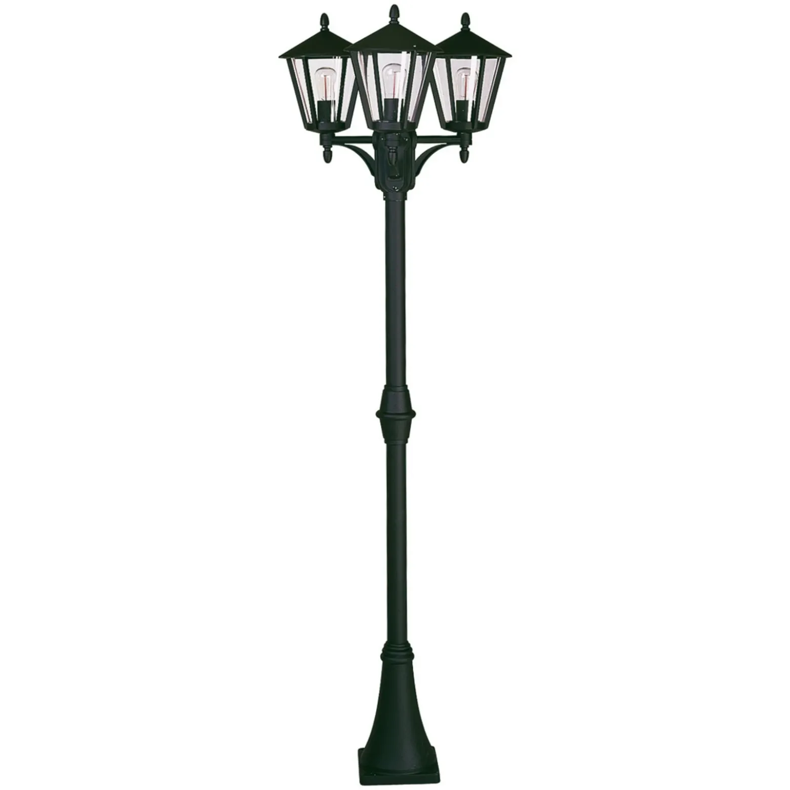 Farola de 3 luces 680 de casa de campo, negro