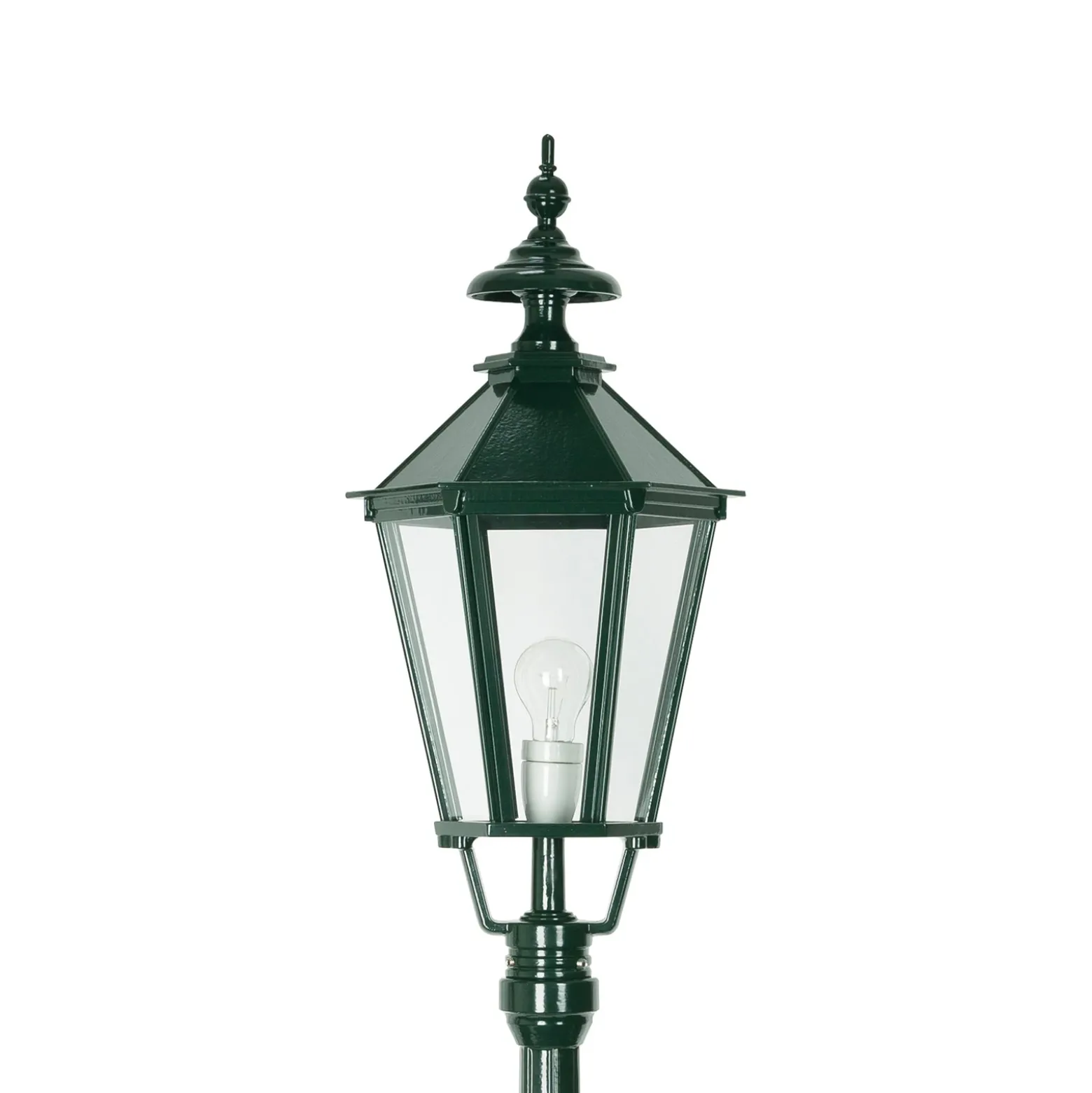 Farola Dublín de aluminio fundido a presión, verde