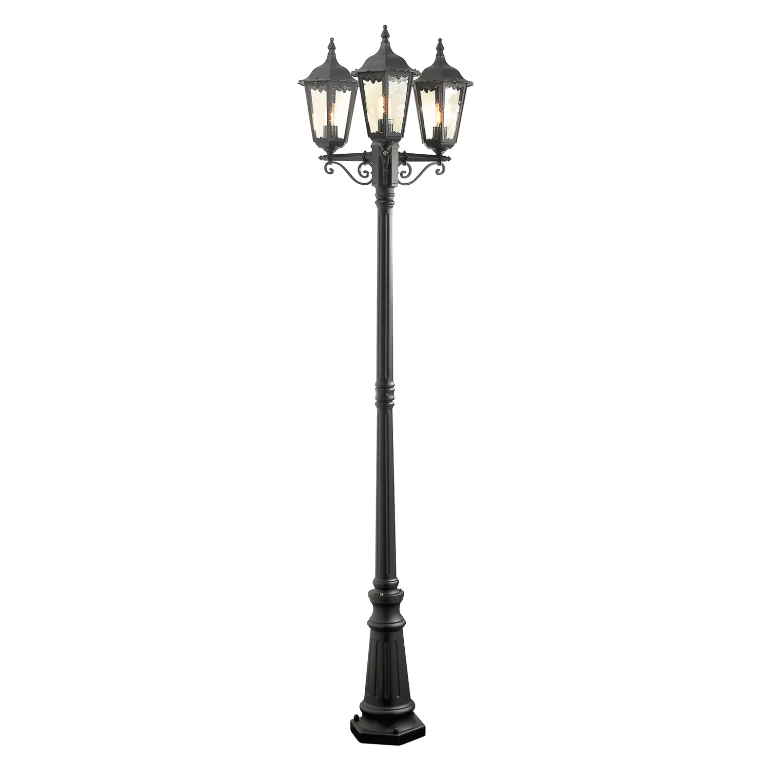 Farola Firenze, 3 luces, negro