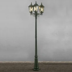 Farola Firenze, 3 luces, verde