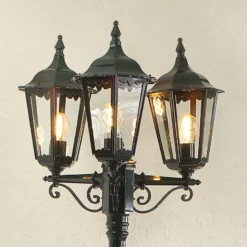 Farola Firenze, 3 luces, verde