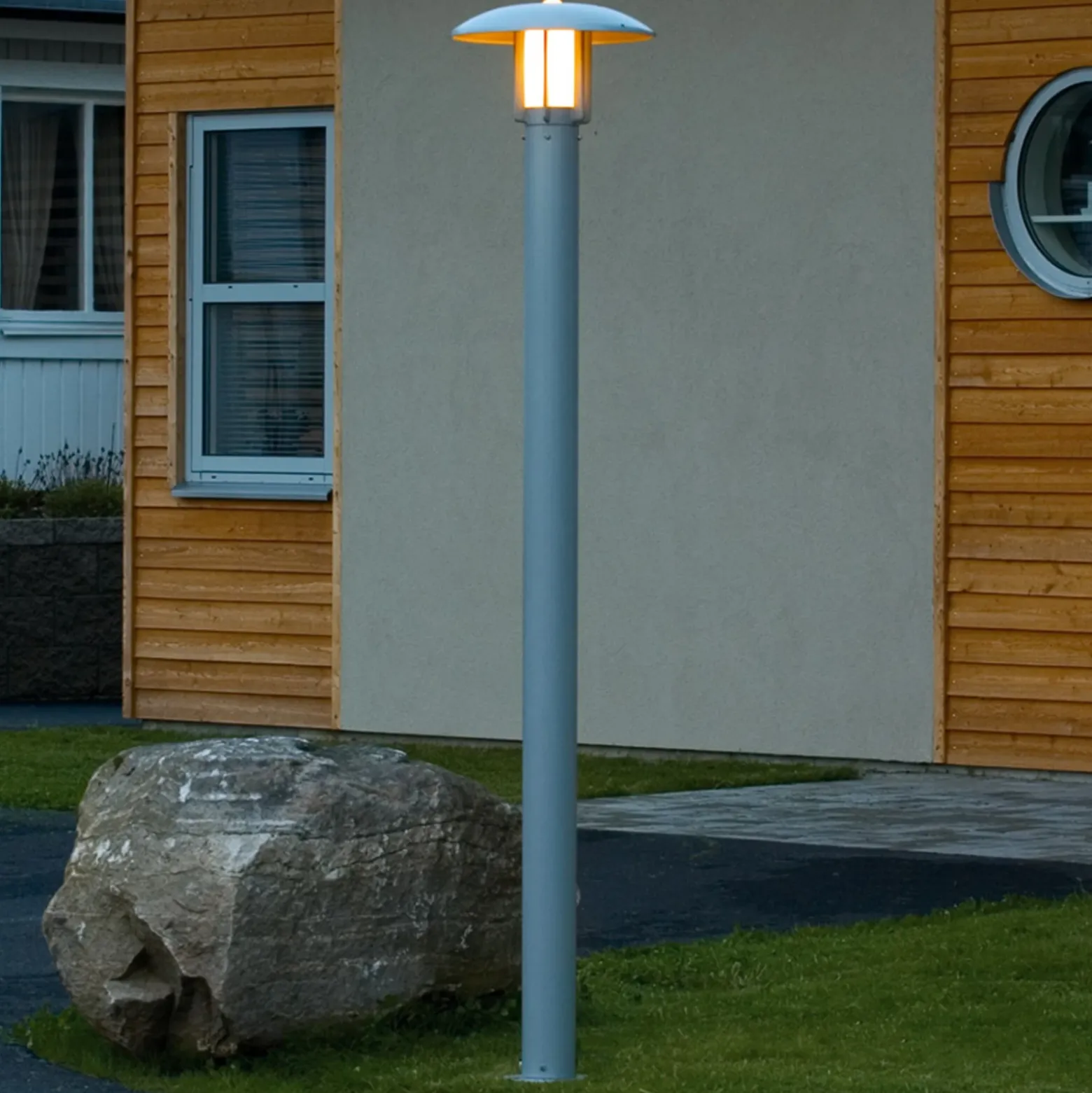 Farola Heimdal, altura 200 cm, gris