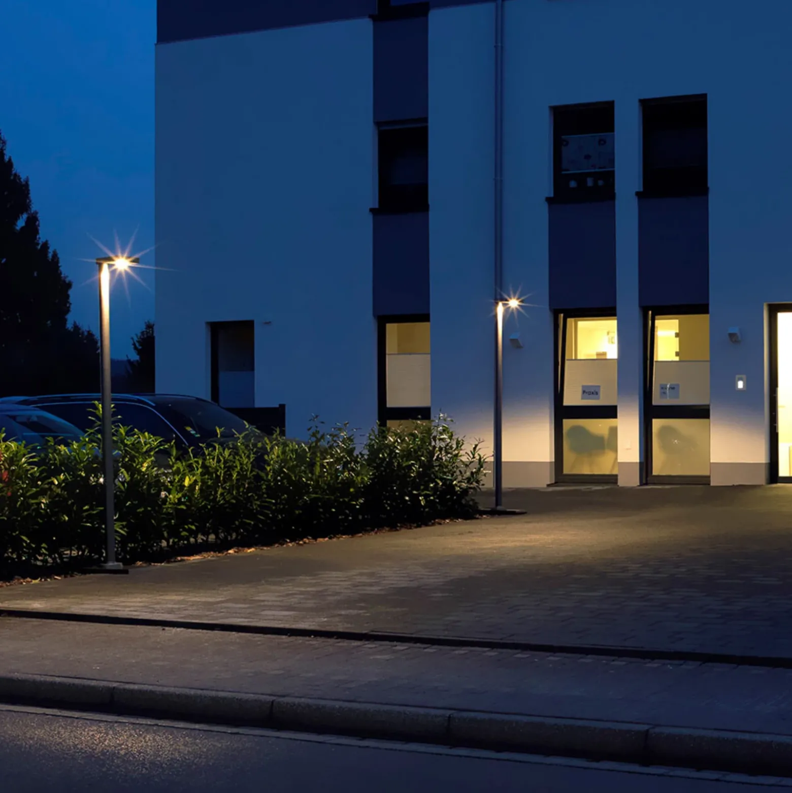 Farola LED 866, aluminio, antracita, altura 300 cm