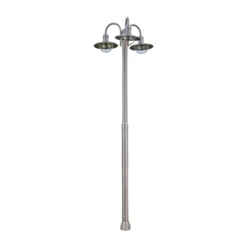 Farola Lindby Damion, 200 cm, 3 luces, E27, IP44