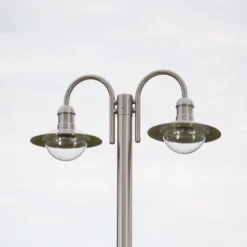 Farola Lindby Damion, 200 cm, 2 luces, E27, IP44