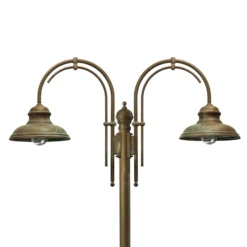 Farola Luca, 2 luces con arco doble