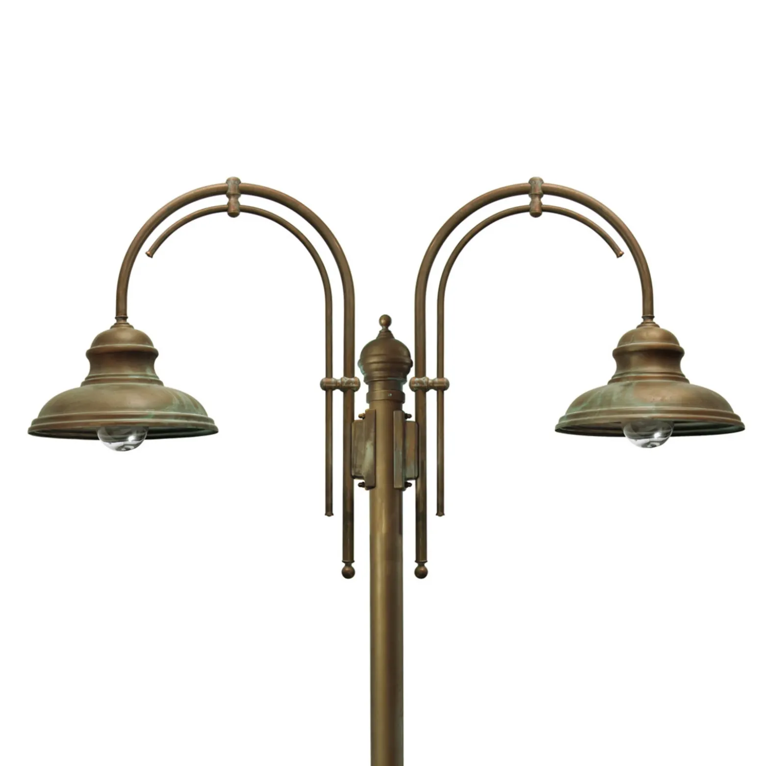 Farola Luca, 2 luces con arco doble