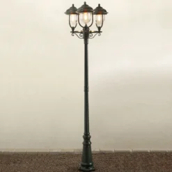 Farola romántica 3 puntos PARMA, verde