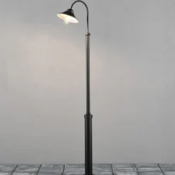 Farola Vega, negro, 1 luz, 240 cm