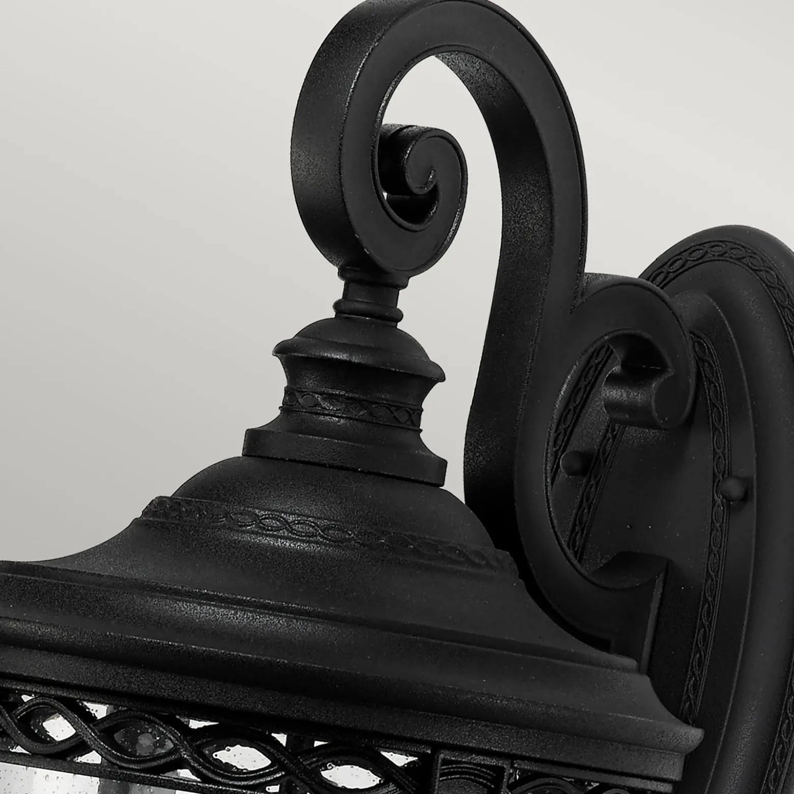 Farol de pared English Bridle IP44 26,7 cm negro