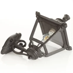 Farol exterior Golia, negro, transparente, 2.700 K