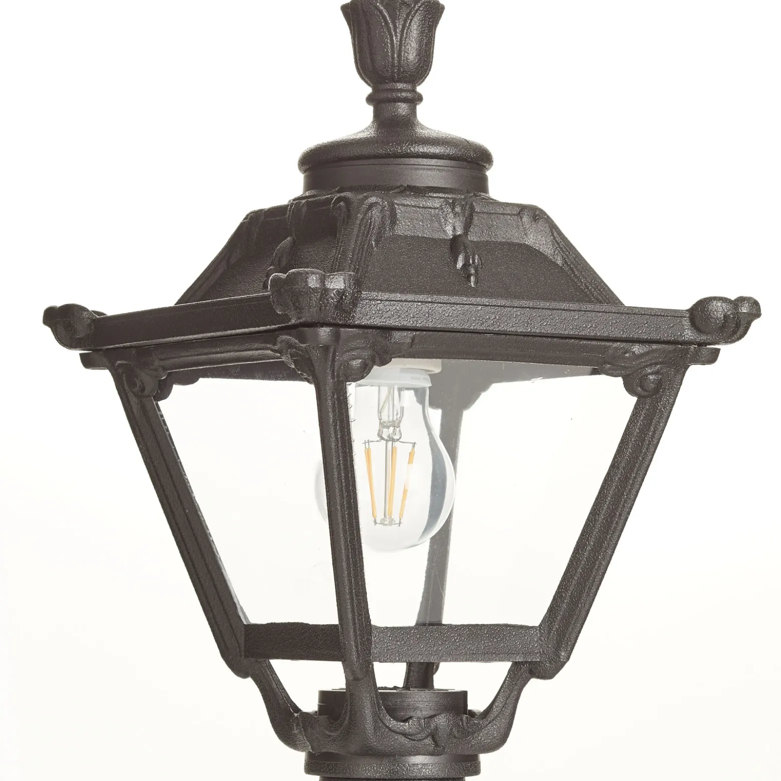 Farol exterior Golia, negro, transparente, 2.700 K
