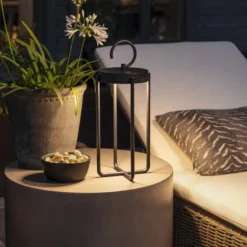 Farol LED decorativo Manorola, USB, atenuable