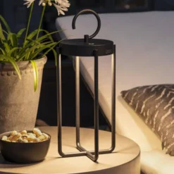 Farol LED decorativo Manorola, USB, atenuable