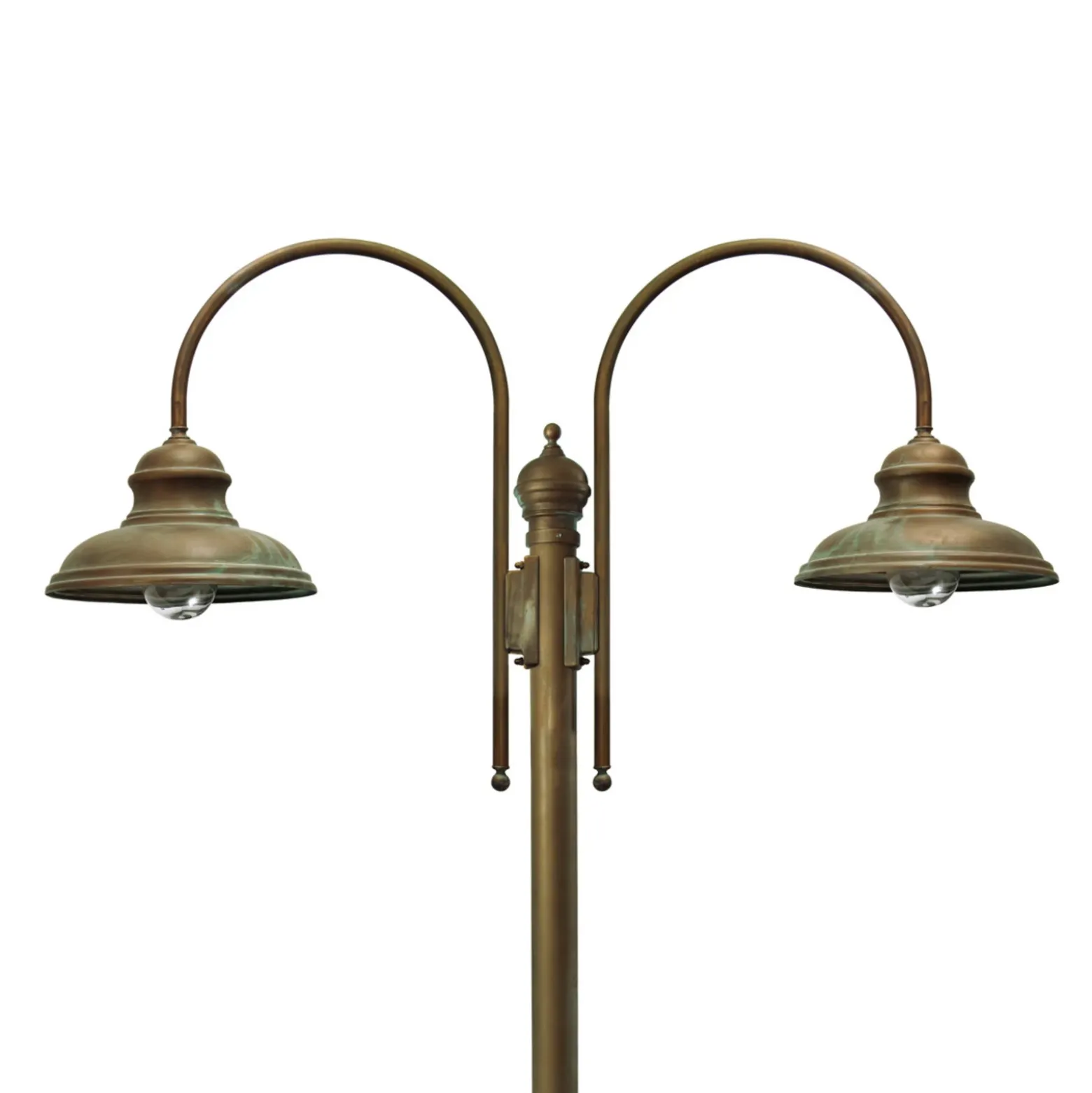 Farol Luca latón cobre antiguo, 2 luces