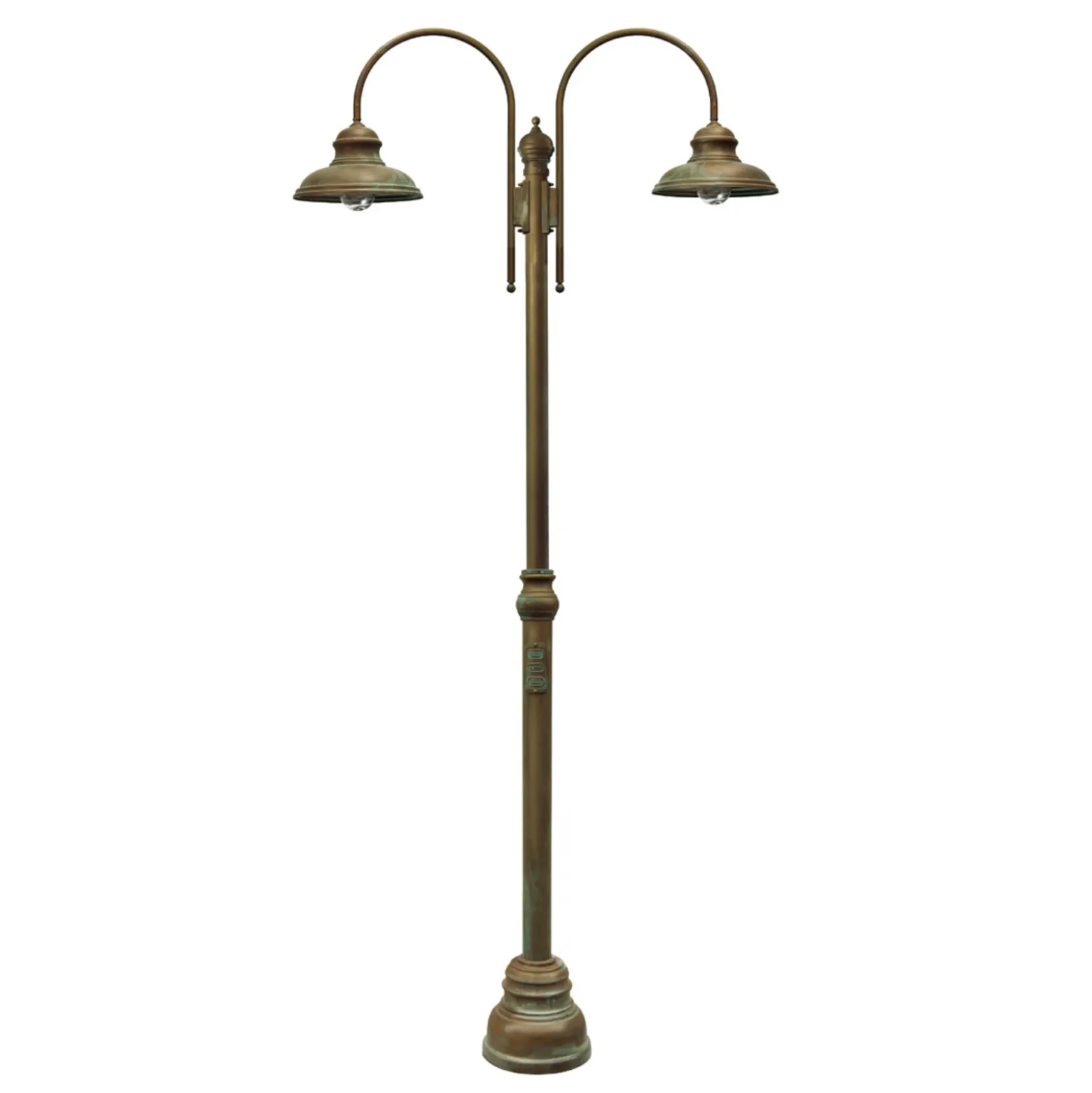 Farol Luca latón cobre antiguo, 2 luces