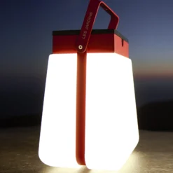 Farol solar LED Bump 300 portátil, rojo