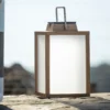 Farol solar LED de teca Tradition Altura 40 cm