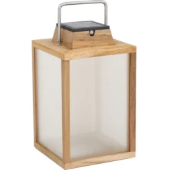 Farol solar LED de teca Tradition Altura 40 cm