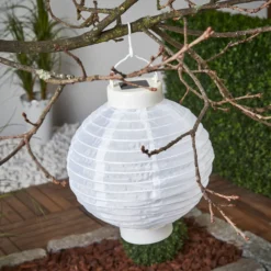 Farol solar LED Jerrit 20 cm, blanco
