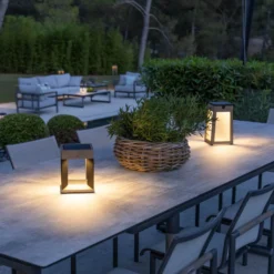 Farol solar LED Tecka portátil, duratek 25 cm