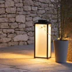 Farol solar LED Tradition, antracita, altura 65 cm