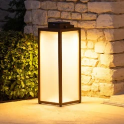 Farol solar LED Tradition, corten, altura 65 cm