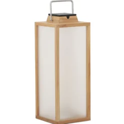 Farol solar LED Tradition de teca Altura 65 cm