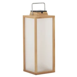 Farol solar LED Tradition de teca Altura 65 cm