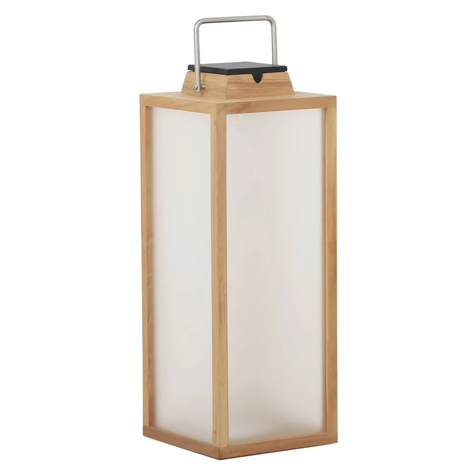 Farol solar LED Tradition de teca Altura 65 cm
