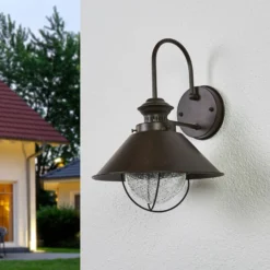 Fascinante aplique de pared exterior Náutica 26 cm