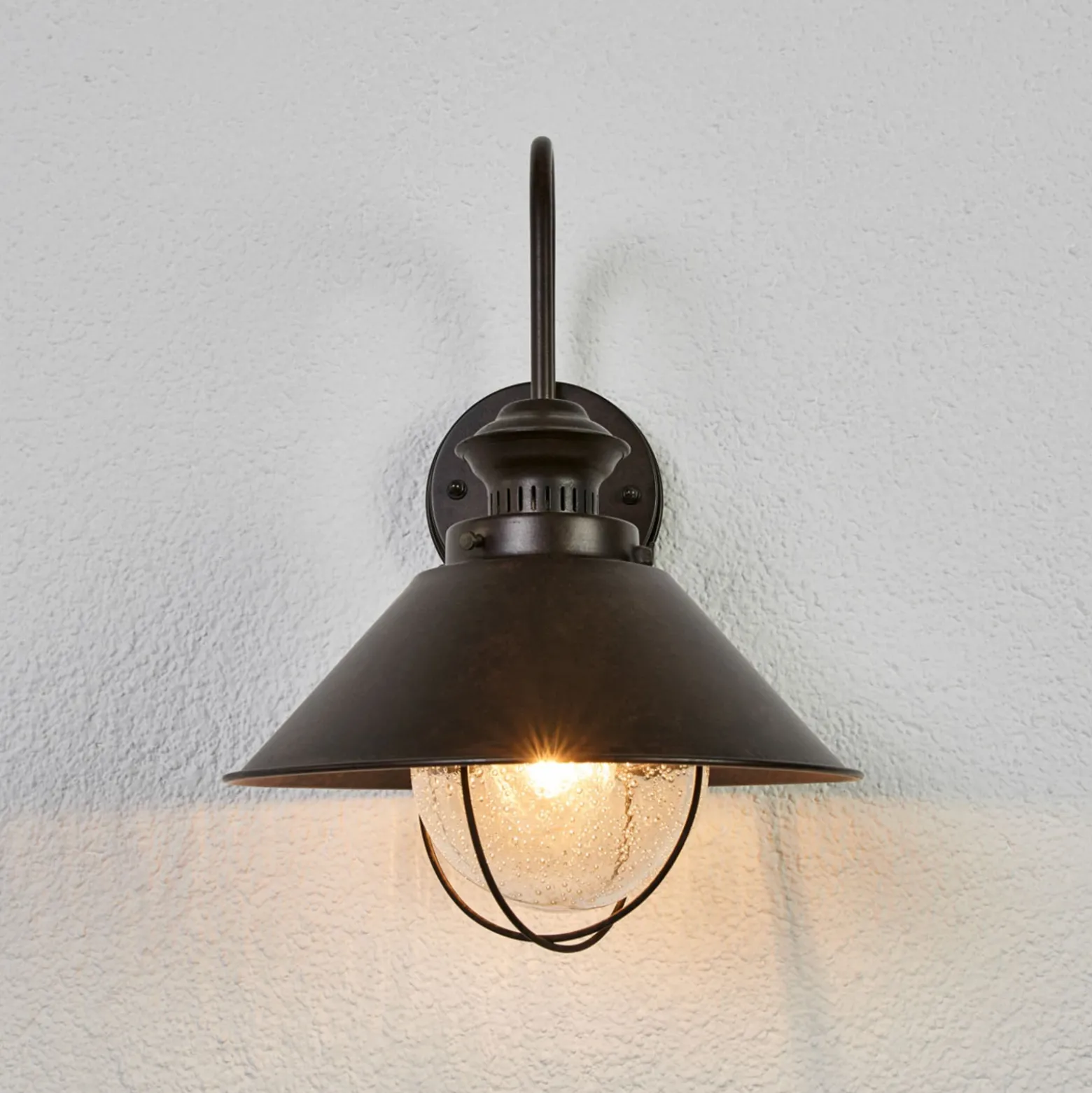 Fascinante aplique de pared exterior Náutica 26 cm