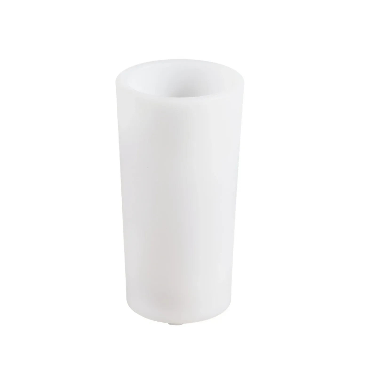 Florero Lindby LED recargable Florista, RGB, IP54, Ø 12cm, blanco