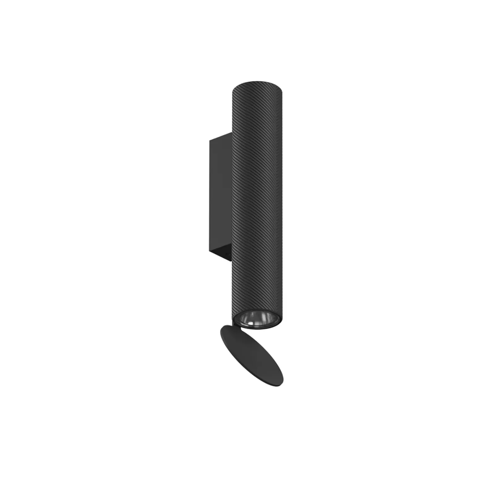 FLOS Flauta Spiga 1 aplique para exterior, 2.700K negro