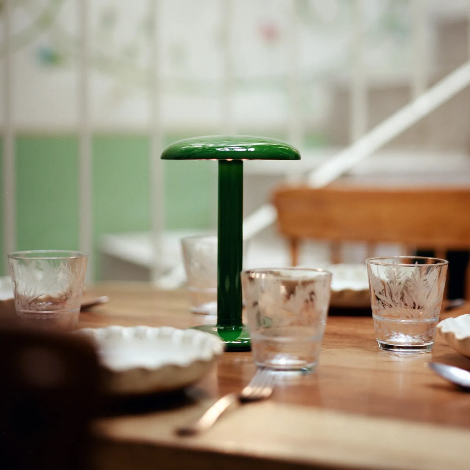 FLOS Gustave lámpara de mesa LED batería 927 verde