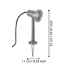 Foco con pica Nema, color acero inoxidable, 24 cm, acero inoxidable