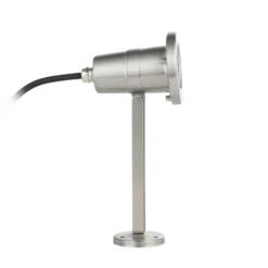 Foco con pica Nema, color acero inoxidable, 24 cm, acero inoxidable